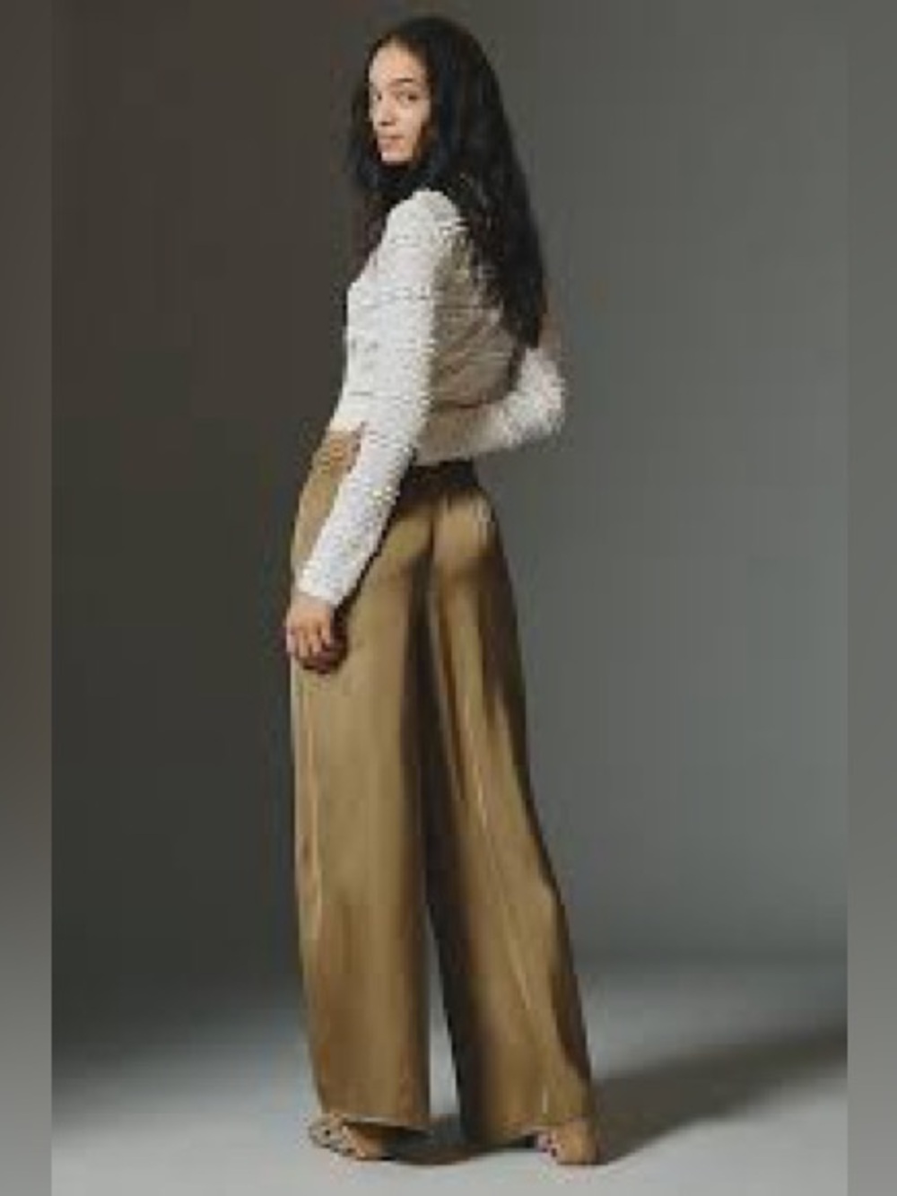 NWT Anthropologie Maeve Draped Wide-Leg Pull-On Pants, Size XS Petite - Picture 2 of 5